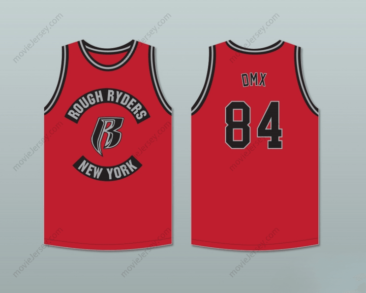 CUSTOM ANY Name Number DMX 84 ROUGH RYDERS RED BASKETBALL JERSEY 3 Top Stitched S-6XL