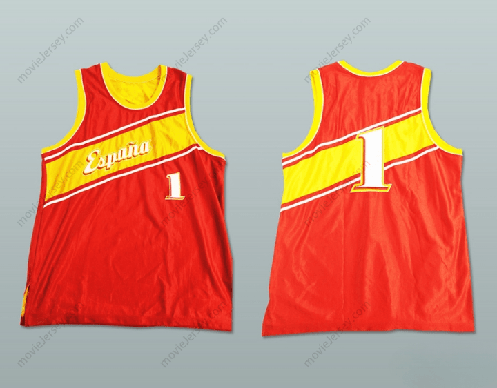 CUSTOM ANY Name Number ESPANA BASKETBALL JERSEY ANY PLAYER OR NUMBER STITCH SEWN Top Stitched S-6XL