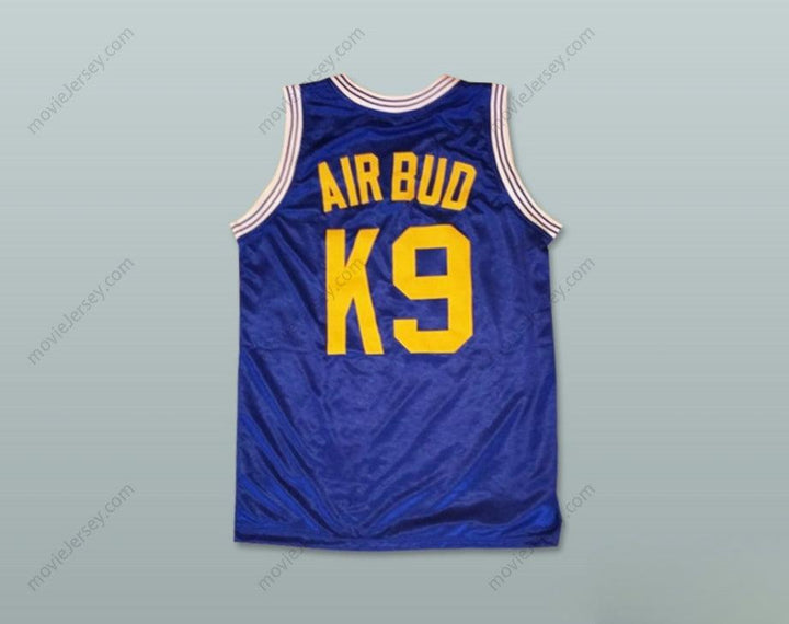 CUSTOM ANY Name Number AIR BUD K9 TIMBERWOLVES BLUE BASKETBALL JERSEY Top Stitched S-6XL