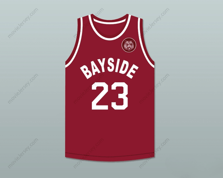 CUSTOM ANY Name Number SAVED BY THE BELL AC SLATER 23 BAYSIDE TIGERS AWAY BASKETBALL JERSEY INCLUDES TIGER PATCH Top Stitched S-6XL