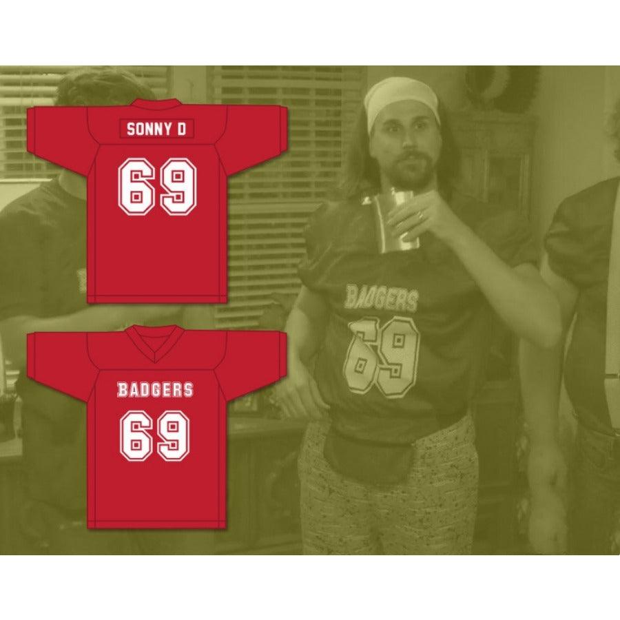 CUSTOM ANY Name Number SONNY D 69 PUTNAM BADGERS HIGH SCHOOL Football Jersey Top Stitched S-6XL