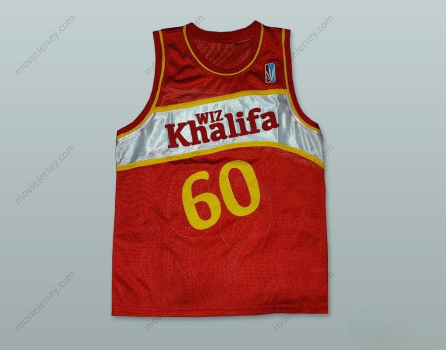 CUSTOM ANY Name Number WIZ KHALIFA 60 TAYLOR GANG RED BASKETBALL JERSEY WITH PATCH Top Stitched S-6XL