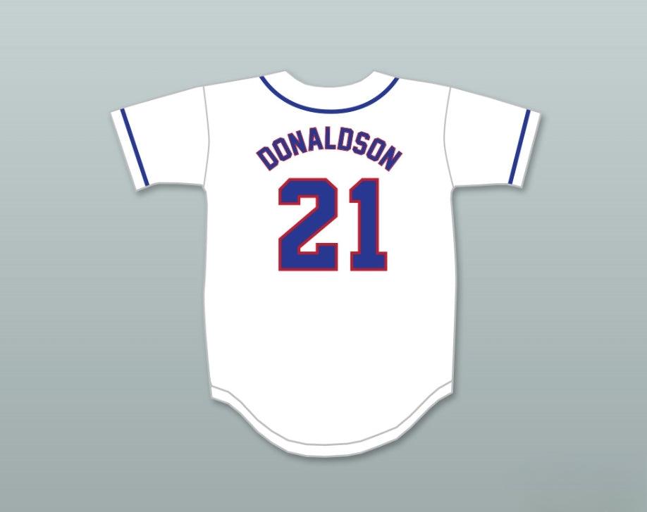 Custom Any Name Number JOSH DONALDSON 21 PACE ATHLETIC AND RECREATION ASSOCIATION WHITE BASEBALL JERSEY 2 Top Stitched S-6XL