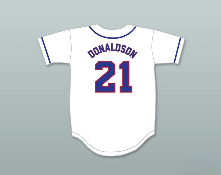 Custom Any Name Number JOSH DONALDSON 21 PACE ATHLETIC AND RECREATION ASSOCIATION WHITE BASEBALL JERSEY 2 Top Stitched S-6XL