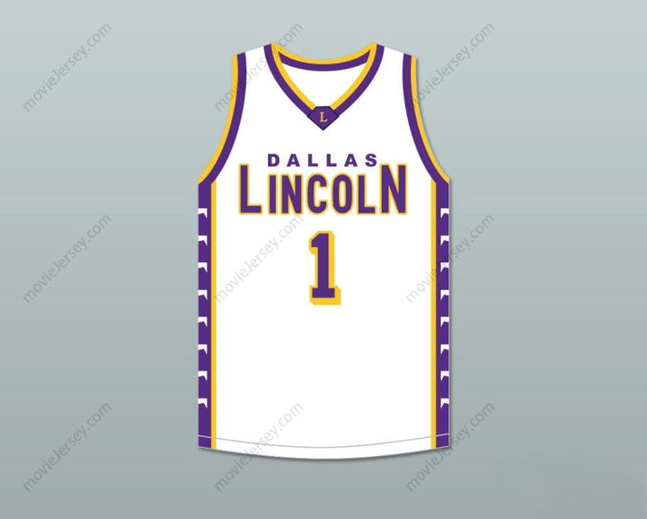 CUSTOM ANY Name Number CHRIS BOSH 1 LINCOLN HIGH SCHOOL  TIGERS WHITE BASKETBALL JERSEY 1 Top Stitched S-6XL