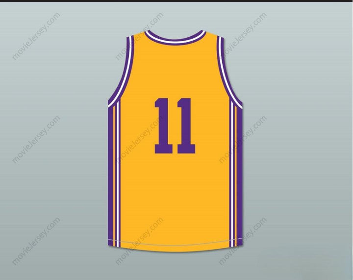 CUSTOM ANY Name Number ARTHUR AGEE 11 JOHN MARSHALL METROPOLITAN HIGH SCHOOL YELLOW BASKETBALL JERSEY HOOP DREAMS Top Stitched S-6XL