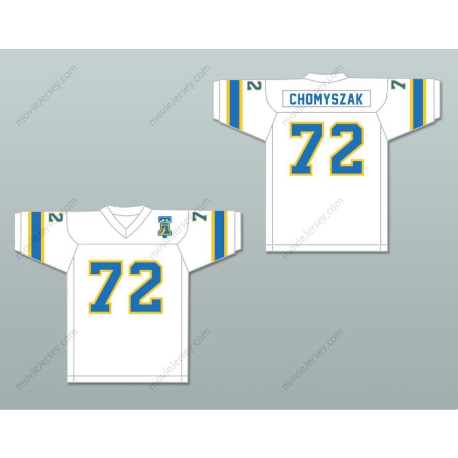 CUSTOM ANY Name Number 1974-75 WFL STEVE CHOMYSZAK 72 PHILADELPHIA BELL Football Jersey Top Stitched S-6XL