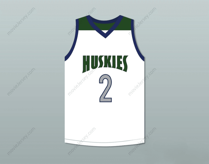 CUSTOM ANY Name Number LONZO BALL 2   HIGH SCHOOL HUSKIES WHITE BASKETBALL JERSEY Top Stitched S-6XL