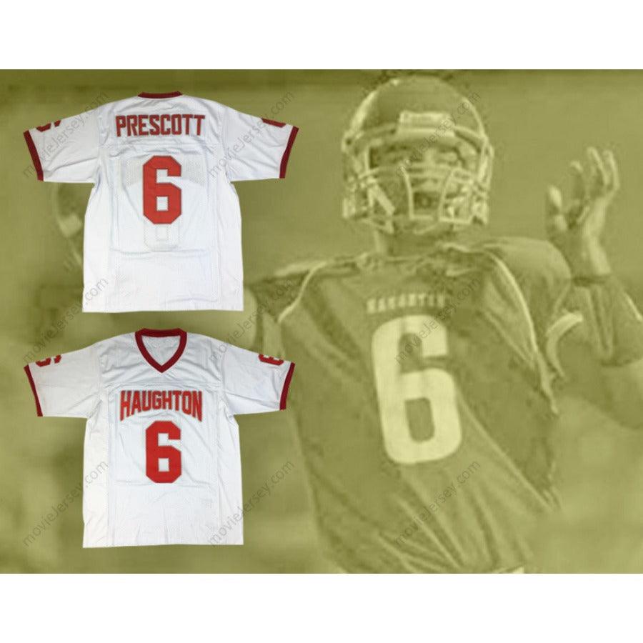 CUSTOM ANY Name Number DAK PRESCOTT 6 HAUGHTON HIGH SCHOOL BUCCANEERS WHITE FOOTBALL JERSEY Top Stitched S-6XL