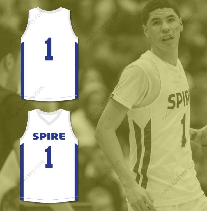 CUSTOM ANY Name Number LAMELO BALL 1 SPIRE  WHITE BASKETBALL JERSEY Top Stitched S-6XL