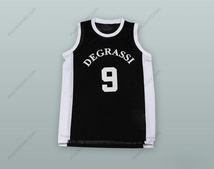 CUSTOM ANY Name Number WHEELCHAIR JIMMY 9 DEGRASSI COMMUNITY SCHOOL PANTHERS BLACK BASKETBALL JERSEY Top Stitched S-6XL