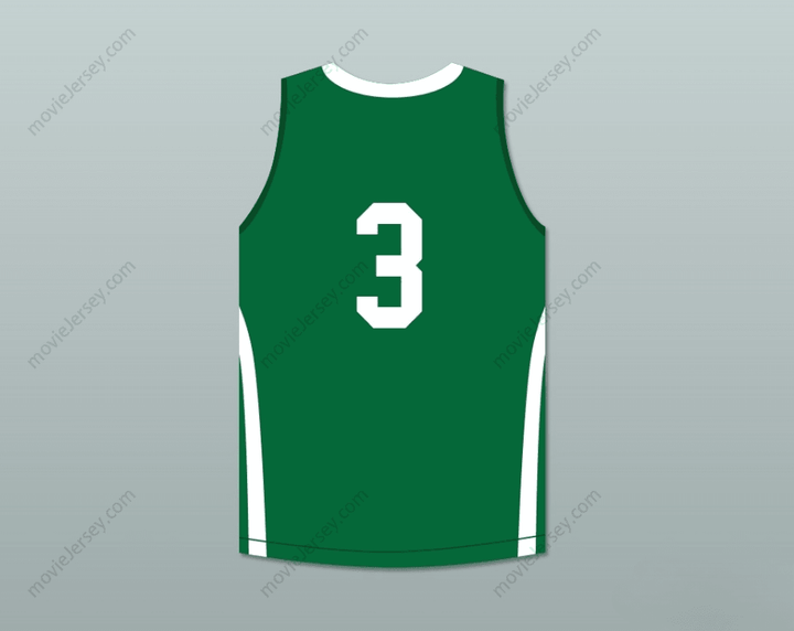 CUSTOM ANY Name Number CJ MCCOLLUM 3 GLENOAK HIGH SCHOOL GOLDEN  GREEN BASKETBALL JERSEY Top Stitched S-6XL
