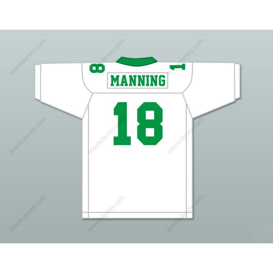 CUSTOM Name PEYTON MANNING 18 ISIDORE NEWMAN HIGH SCHOOL WHITE FOOTBALL JERSEY Top Stitched S-6XL