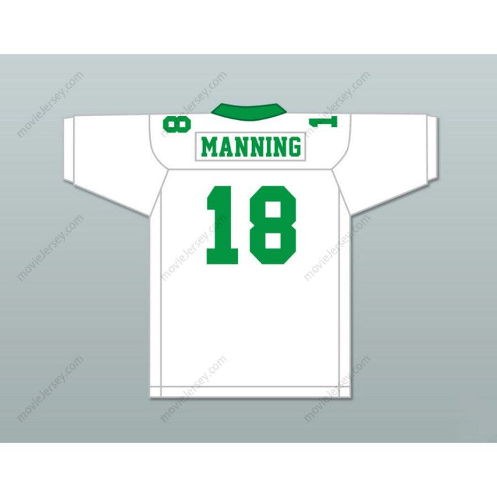 CUSTOM Name PEYTON MANNING 18 ISIDORE NEWMAN HIGH SCHOOL WHITE FOOTBALL JERSEY Top Stitched S-6XL