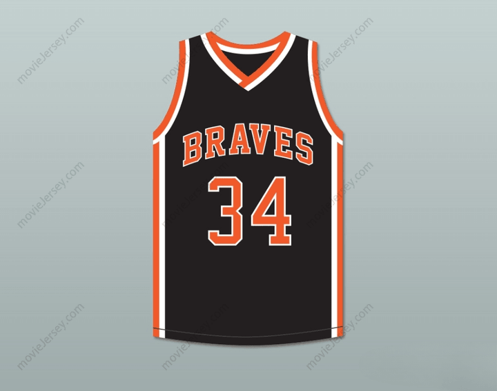 CUSTOM ANY Name Number OTTO PORTER JR. 34 SCOTT COUNTY CENTRAL HIGH SCHOOL BRAVES BLACK BASKETBALL JERSEY 2 Top Stitched S-6XL
