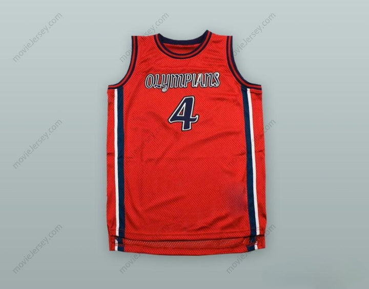 CUSTOM ANY Name Number RUSSELL WESTBROOK 4 LEUZINGER HIGH SCHOOL OLYMPIANS RED BASKETBALL JERSEY Top Stitched S-6XL