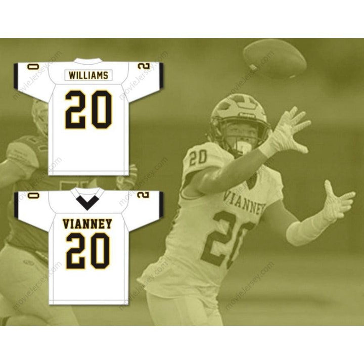 CUSTOM ANY Name Number KYREN WILLIAMS 20 ST. JOHN VIANNEY HIGH SCHOOL GRIFFINS Football Jersey Top Stitched S-6XL