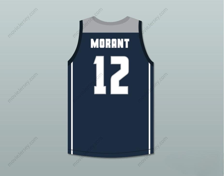 CUSTOM ANY Name Number JA MORANT 12   HORNETS NAVY BLUE BASKETBALL JERSEY 2 Top Stitched S-6XL