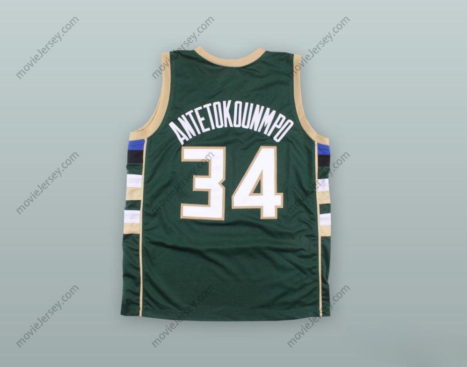 CUSTOM ANY Name Number GIANNIS ANTETOKOUNMPO 34 GREEK FREAK GREEN BASKETBALL JERSEY Top Stitched S-6XL