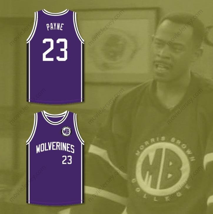 CUSTOM ANY Name Number MARTIN PAYNE 23 MORRIS BROWN COLLEGE WOLVERINES PURPLE BASKETBALL JERSEY PATCH Top Stitched S-6XL