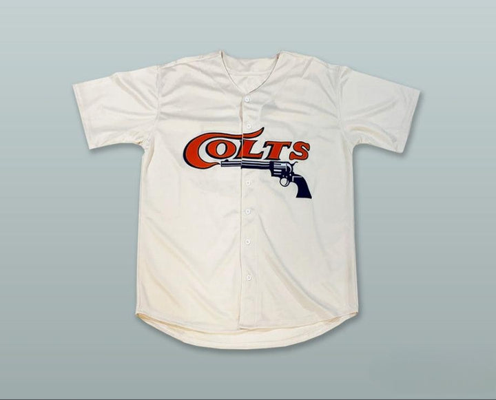 Custom Any Name Number COLT 45S WHITE BUTTON DOWN BASEBALL JERSEY Top Stitched S-6XL