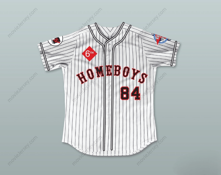 Custom Any Name Number CAMERON DADDO 84 HOMEBOYS PINSTRIPED BASEBALL JERSEY 6TH ANNUAL ROCK N' JOCK SOFTBALL CHALLENGE 1995 Top Stitched S-6XL