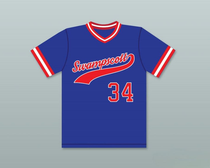 Custom Any Name Number EL PRESIDENTE 34  HIGH SCHOOL BLUE BASEBALL JERSEY Top Stitched S-6XL
