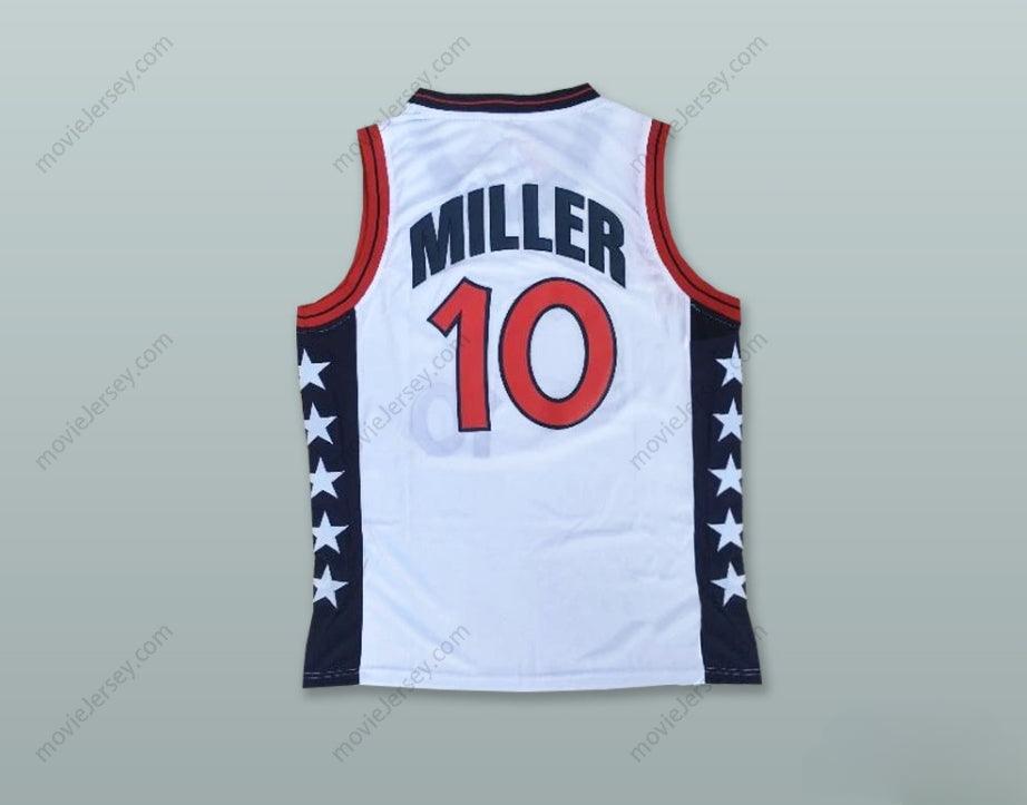 CUSTOM ANY Name Number 1996 REGGIE MILLER 10 USA TEAM HOME BASKETBALL JERSEY Top Stitched S-6XL