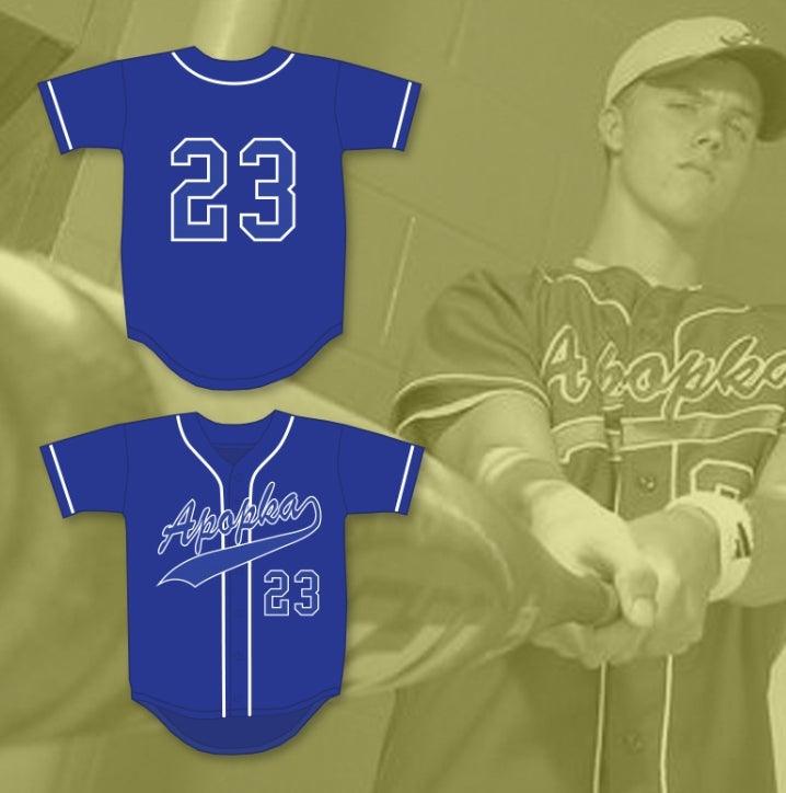 Custom Any Name Number ZACK GREINKE 23  HIGH SCHOOL DARTERS BLUE BASEBALL JERSEY 1 Top Stitched S-6XL