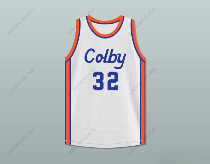 CUSTOM ANY Name Number CURTIS GATES 32 COLBY HIGH SCHOOL WHITE BASKETBALL JERSEY HOOP DREAMS Top Stitched S-6XL