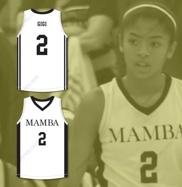 CUSTOM ANY Name Number GIGI 2 MAMBA BALLERS WHITE BASKETBALL JERSEY VERSION 3 Top Stitched S-6XL