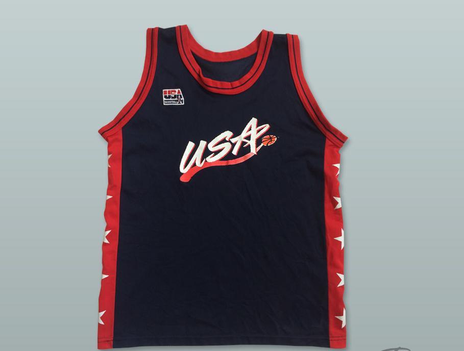 CUSTOM ANY Name Number 1996 TEAM USA DARK BLUE BASKETBALL JERSEY CUSTOM PLAYER AND NUMBER Top Stitched S-6XL