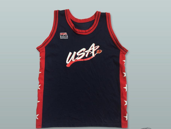CUSTOM ANY Name Number 1996 TEAM USA DARK BLUE BASKETBALL JERSEY CUSTOM PLAYER AND NUMBER Top Stitched S-6XL