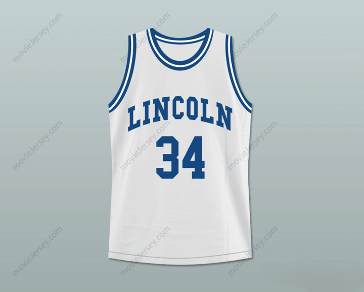 CUSTOM ANY Name Number RAY ALLEN JESUS SHUTTLESWORTH 34 WHITE LINCOLN HIGH SCHOOL BASKETBALL JERSEY HE GOT GAME Top Stitched S-6XL