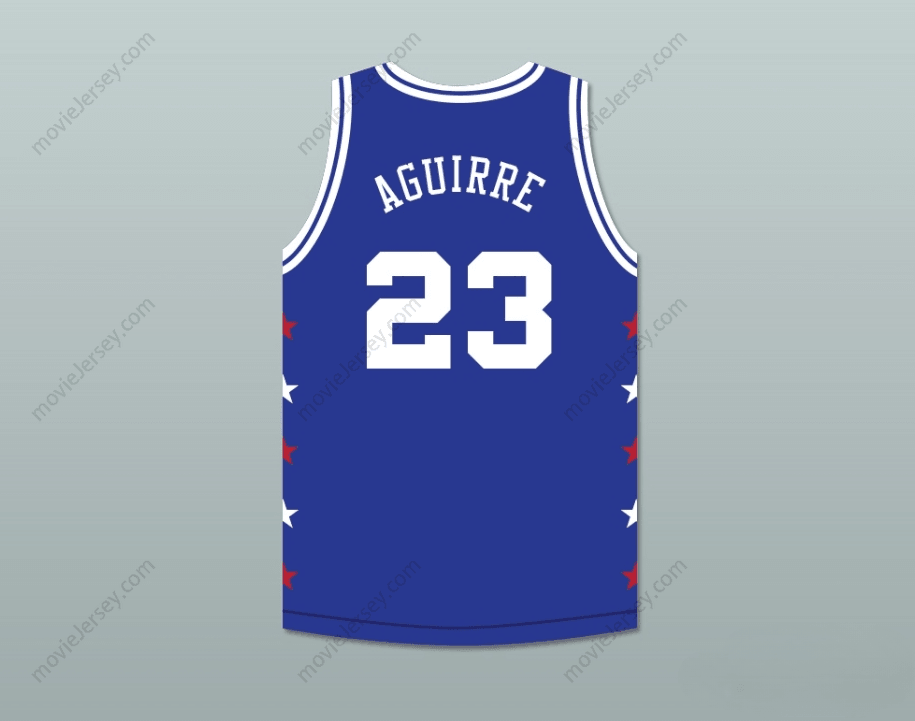 CUSTOM ANY Name Number MARK AQUIRRE 23 MAGIC JOHNSON ALL STAR GAME BLUE BASKETBALL JERSEY 1989 MIDSUMMER NIGHT'S MAGIC CHARITY EVENT Top Stitched S-6XL