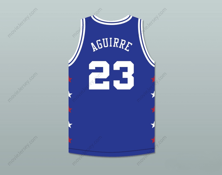 CUSTOM ANY Name Number MARK AQUIRRE 23 MAGIC JOHNSON ALL STAR GAME BLUE BASKETBALL JERSEY 1989 MIDSUMMER NIGHT'S MAGIC CHARITY EVENT Top Stitched S-6XL