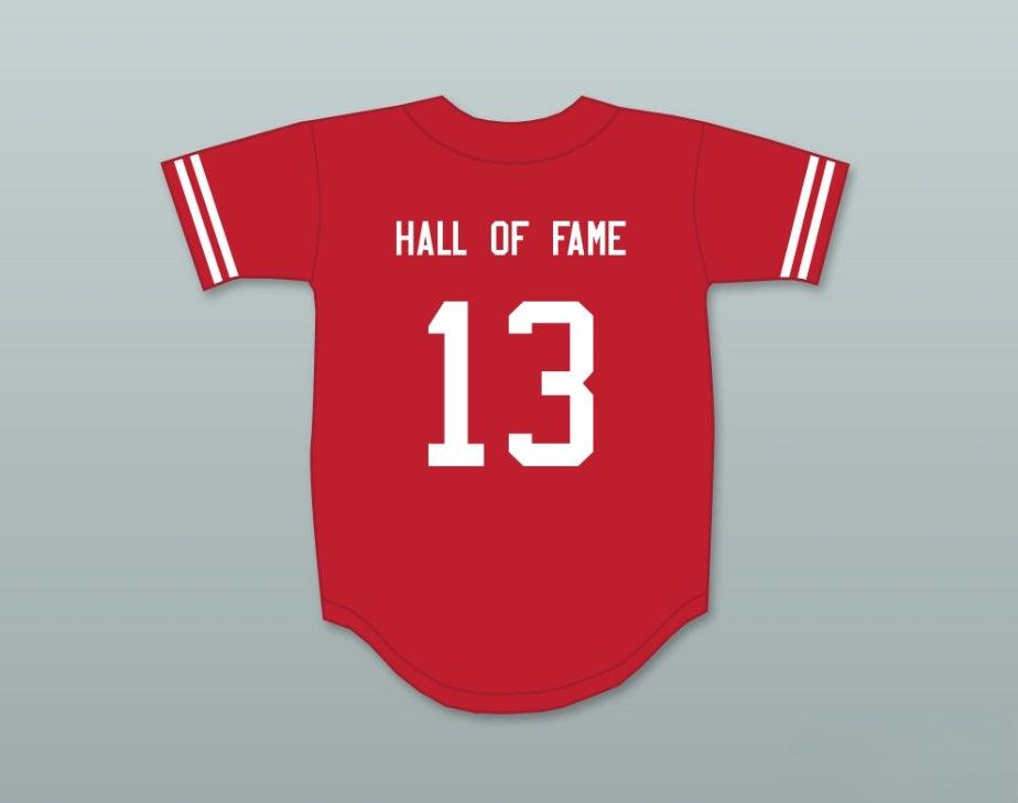 Custom Any Name Number HALL OF FAME 13 RED BASEBALL JERSEY Top Stitched S-6XL
