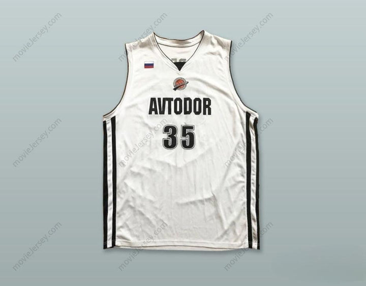 CUSTOM ANY Name Number ARTEM ZABELIN 35 BC AVTODOR SARATOV RUSSIA WHITE BASKETBALL JERSEY Top Stitched S-6XL