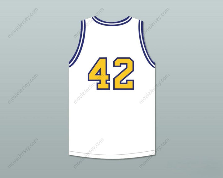 CUSTOM ANY Name Number AL HORFORD 42 GRAND LEDGE HIGH SCHOOL COMETS WHITE BASKETBALL JERSEY 1 Top Stitched S-6XL
