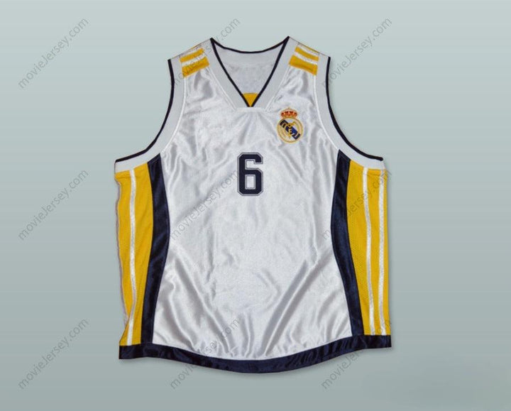 CUSTOM ANY Name Number SASHA DJORDJEVIC 6 REAL MADRID BASKETBALL JERSEY Top Stitched S-6XL