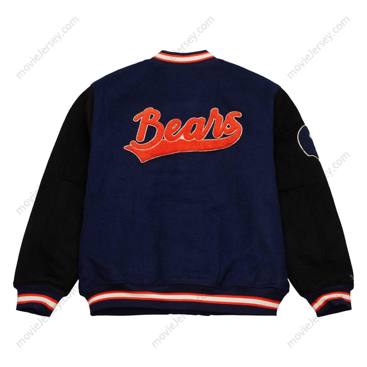 Men’s Black Chicago Bears Team Legacy Full-Snap Varsity Jacket