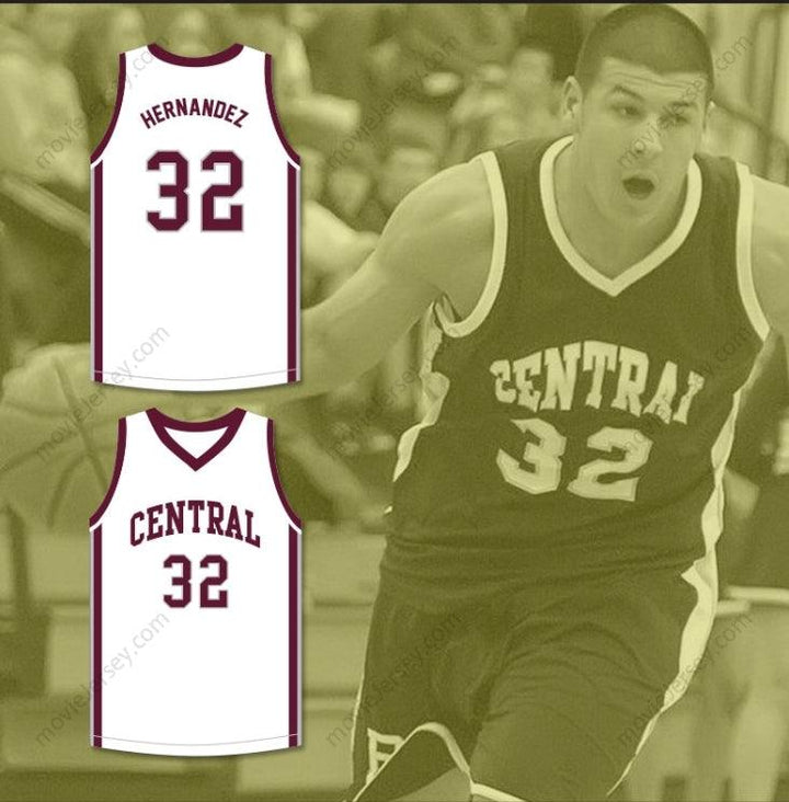 CUSTOM ANY Name Number AARON HERNANDEZ 32 BRISTOL CENTRAL RAMS WHITE BASKETBALL JERSEY KILLER INSIDE: THE MIND OF AARON HERNANDEZ Top Stitched S-6XL
