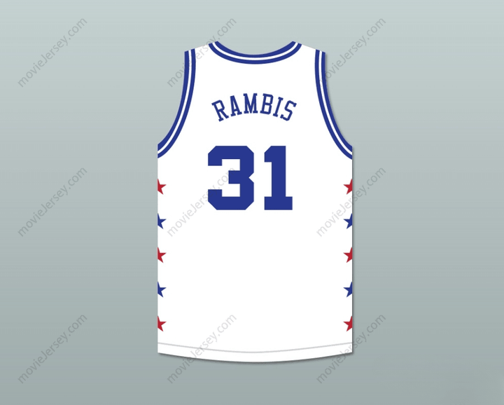 CUSTOM ANY Name Number KURT RAMBIS 31 MAGIC JOHNSON ALL STAR GAME WHITE BASKETBALL JERSEY 1989 MIDSUMMER NIGHT'S MAGIC CHARITY EVENT Top Stitched S-6XL