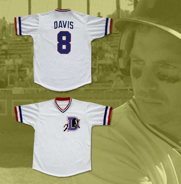 Custom Any Name Number CRASH DAVIS BULL DURHAM BASEBALL JERSEY STITCH SEWN NEW Top Stitched S-6XL