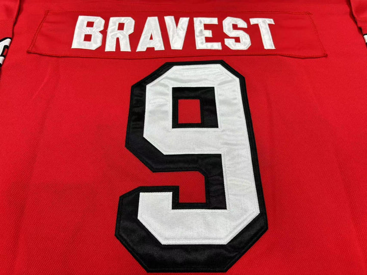 Custom Any Name Number FDNY BRAVEST 9 RED HOCKEY JERSEY Stitched Top Stitched S-6XL