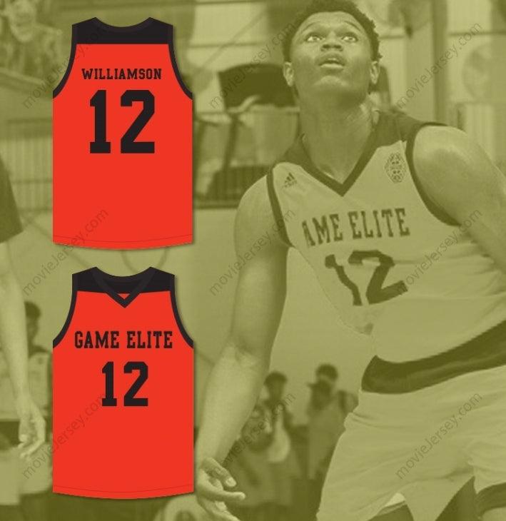 CUSTOM ANY Name Number ZION WILLIAMSON 12 GAME ELITE ORANGE BASKETBALL JERSEY 2 Top Stitched S-6XL