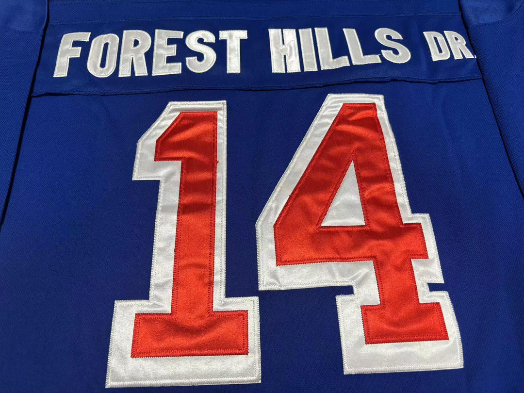 Custom Any Name Number J. COLE 14 FOREST HILLS DRIVE BLUE HOCKEY JERSEY Stitched Top Stitched S-6XL