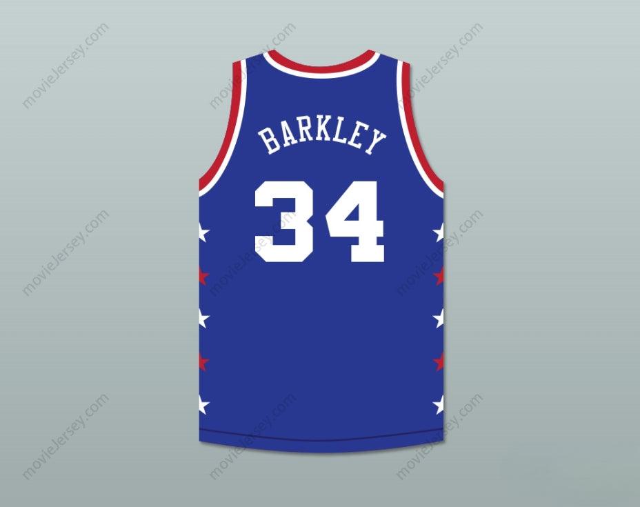 CUSTOM ANY Name Number CHARLES BARKLEY 34 MAGIC JOHNSON ALL STAR GAME BLUE BASKETBALL JERSEY 1988 MIDSUMMER NIGHT'S MAGIC CHARITY EVENT Top Stitched S-6XL