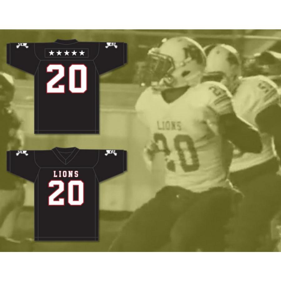 CUSTOM ANY Name Number CJ REAVIS 20 EMCC LIONS FOOTBALL JERSEY INCLUDES PATCHES Top Stitched S-6XL