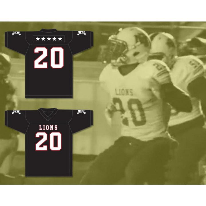 CUSTOM ANY Name Number CJ REAVIS 20 EMCC LIONS FOOTBALL JERSEY INCLUDES PATCHES Top Stitched S-6XL